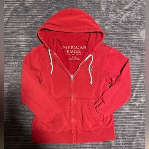 American eagle zip up red